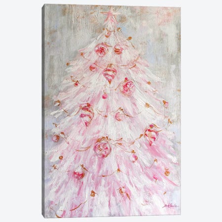 A Pink Christmas Canvas Print #DEB138} by Debi Coules Canvas Wall Art