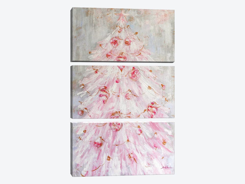 A Pink Christmas by Debi Coules 3-piece Canvas Print