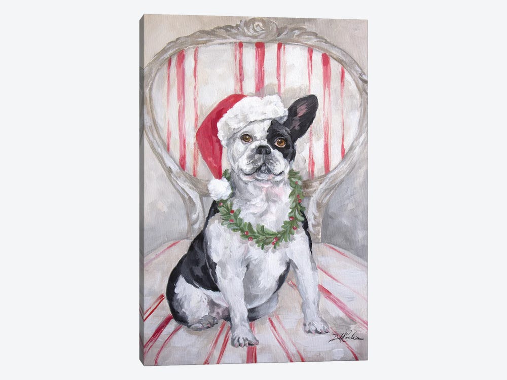 Frenchies Christmas by Debi Coules 1-piece Canvas Art