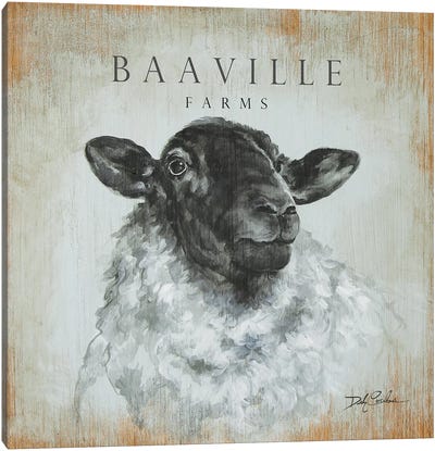 BaaVille Farms Canvas Art Print - Debi Coules Farm Animals