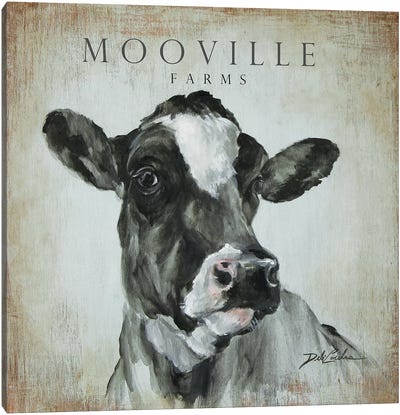 MooVille Farms Canvas Art Print - Debi Coules Typography