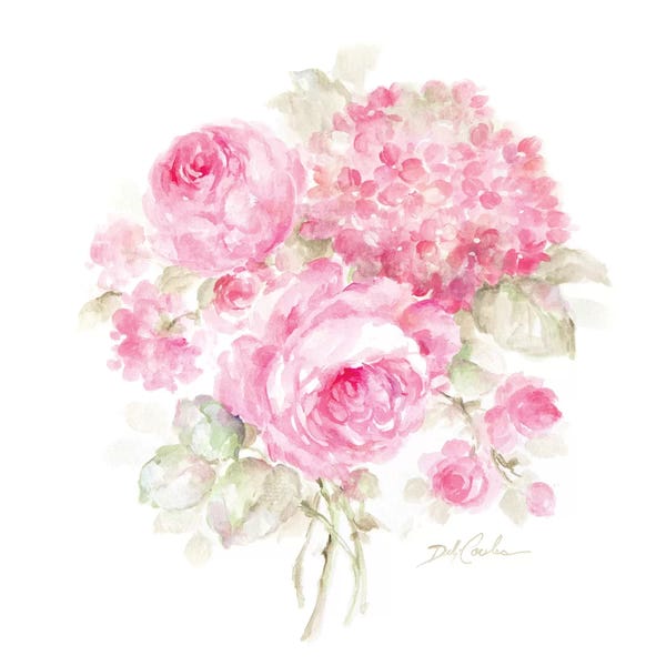 Shabby Chic Décor: Roses and Hydrangeas II by Debi Coules