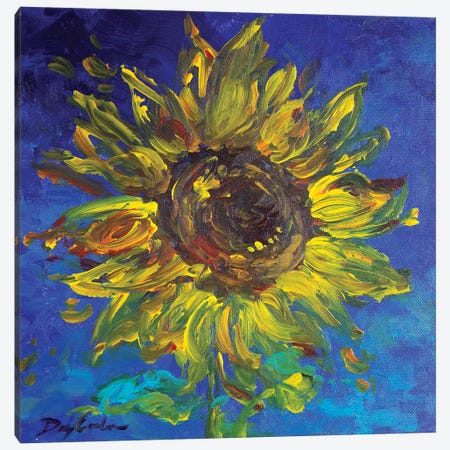 Sunflower I Canvas Print #DEB155} by Debi Coules Canvas Print