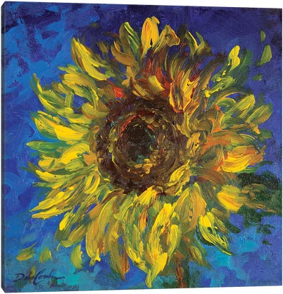 Sunflower II Canvas Art Print - Debi Coules