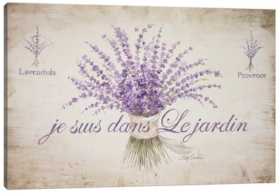 French Lavender Canvas Art Print - Debi Coules Typography