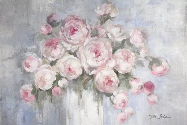 Peonies in White Vase