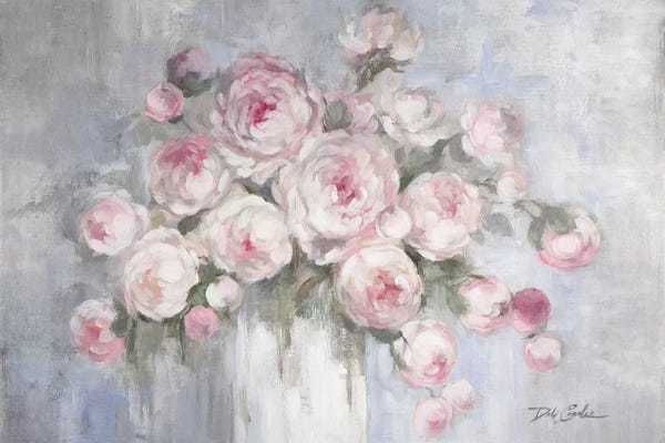 Peonies in White Vase