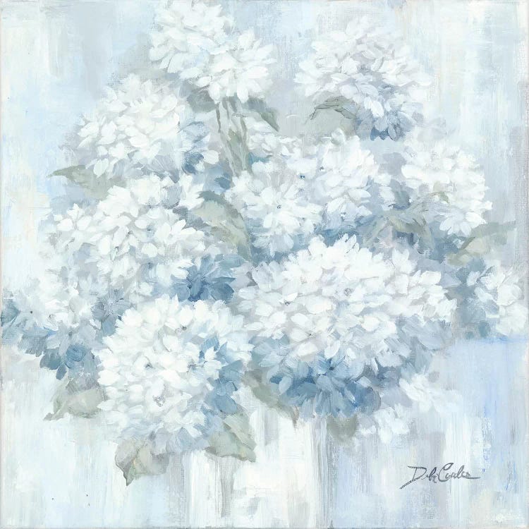 White Hydrangeas by Debi Coules wall art