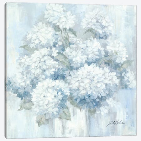 White Hydrangeas Canvas Print #DEB166} by Debi Coules Canvas Artwork