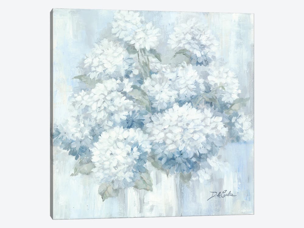 White Hydrangeas by Debi Coules 1-piece Canvas Art