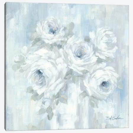 White Roses Canvas Print #DEB167} by Debi Coules Canvas Art