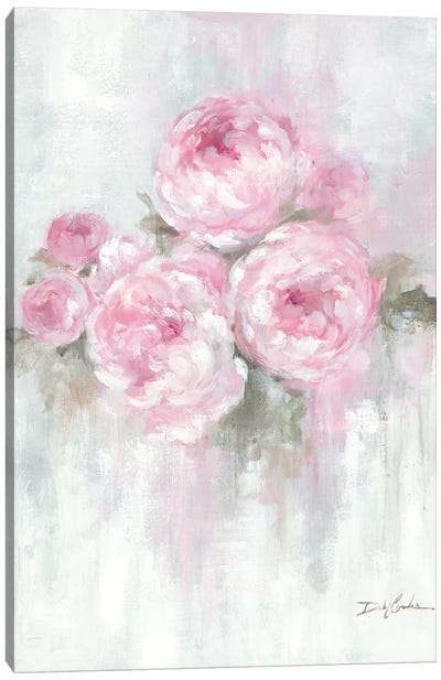 Pink Peonies Canvas Art Print - Shabby Chic Décor
