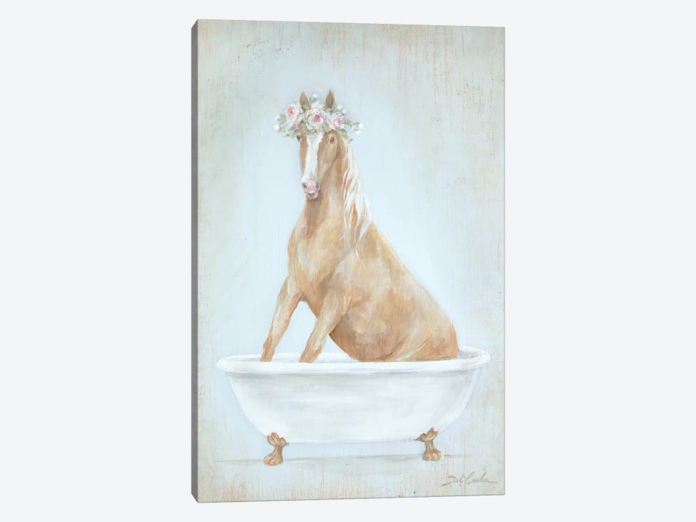Horse In A Tub by Debi Coules 1-piece Canvas Art