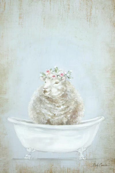 Shabby Chic Décor: Sheep In A Tub by Debi Coules