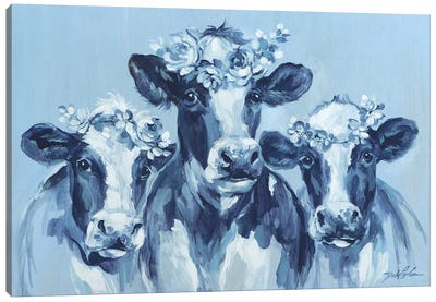 Home Is Where The Heard Is Canvas Art Print - Debi Coules Farm Animals