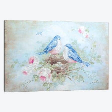 Bluebird Spring Canvas Print #DEB186} by Debi Coules Canvas Art