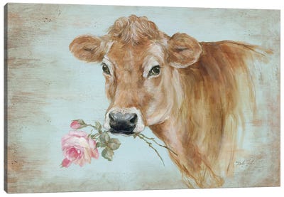 Miss Moo Canvas Art Print - Cow Art