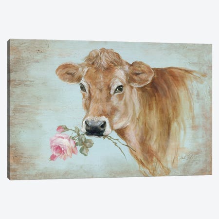Miss Moo Canvas Print #DEB192} by Debi Coules Canvas Artwork