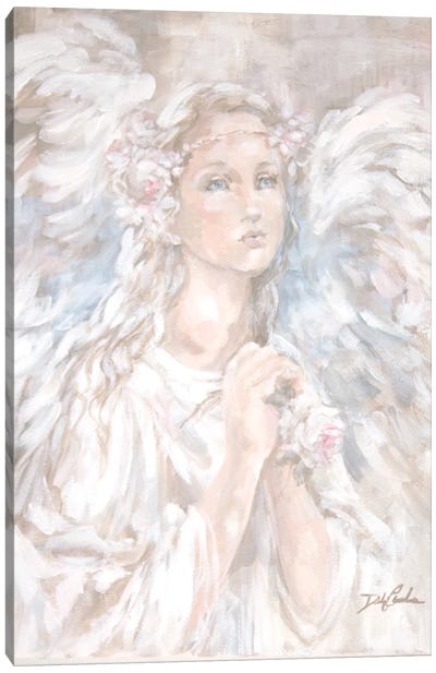 Heavens Angel Canvas Art Print - Religious Christmas Art