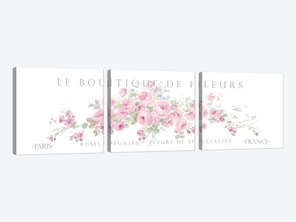Boutique de Fleurs by Debi Coules 3-piece Art Print