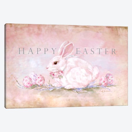 Happy Easter Canvas Print #DEB217} by Debi Coules Canvas Artwork