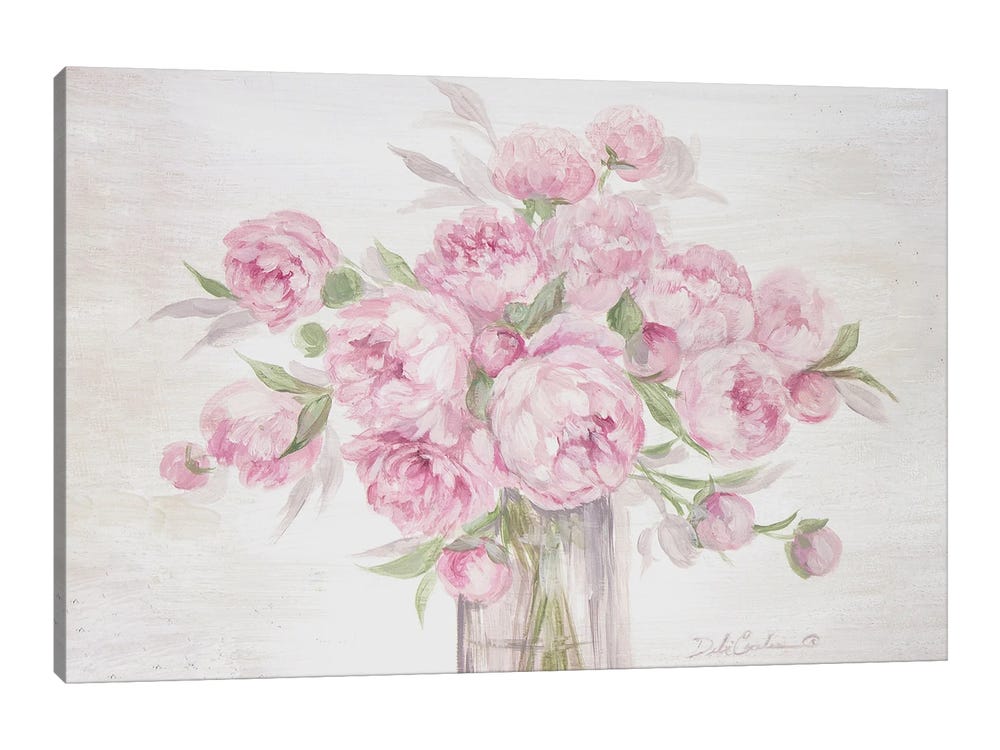 Peonies In Pink Canvas Print by Debi Coules