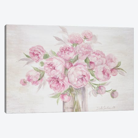Peonies In Pink Canvas Print #DEB221} by Debi Coules Canvas Artwork