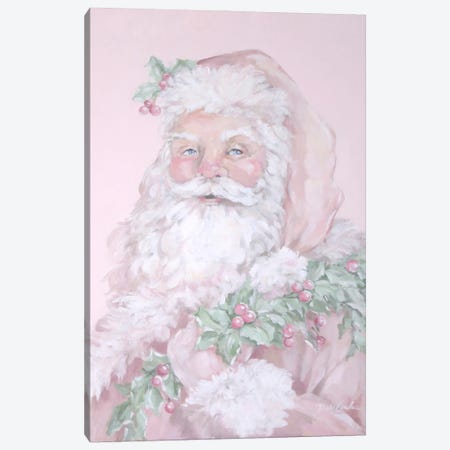 Pink Santa Canvas Print #DEB239} by Debi Coules Canvas Art Print