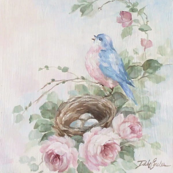 Shabby Chic Décor: Bluebird Song II by Debi Coules