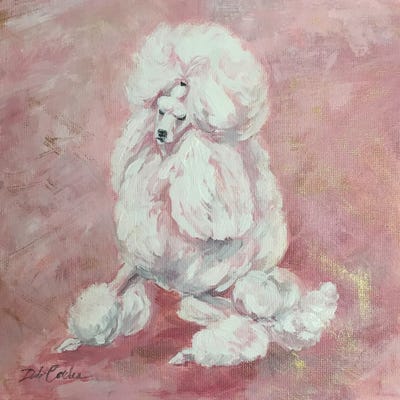 French Poodle by Debi Coules metal wall art