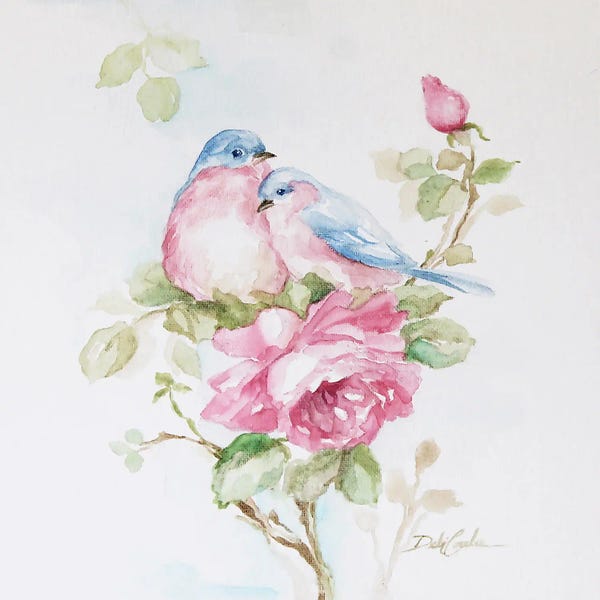 Debi Coules: Bluebirds Garden by Debi Coules