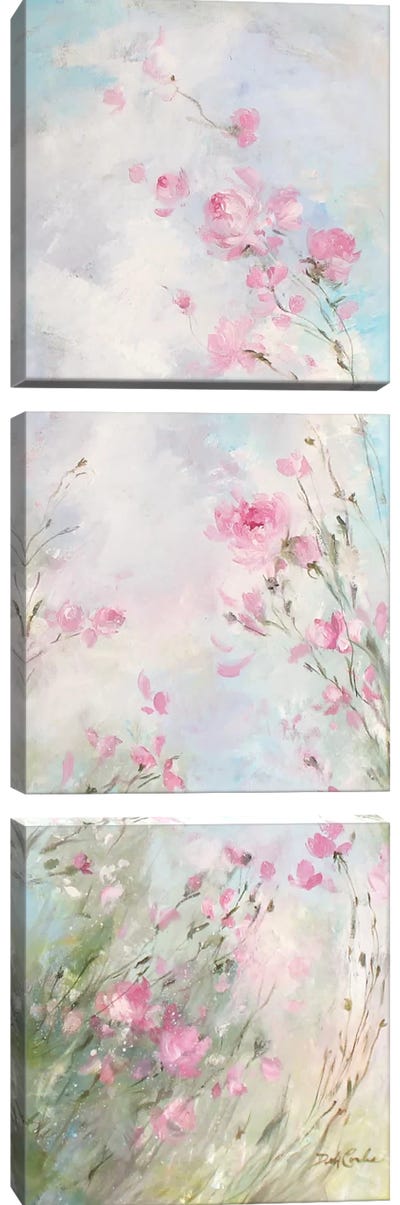 Morning Meadow Canvas Art Print - 3-Piece Floral & Botanical Art