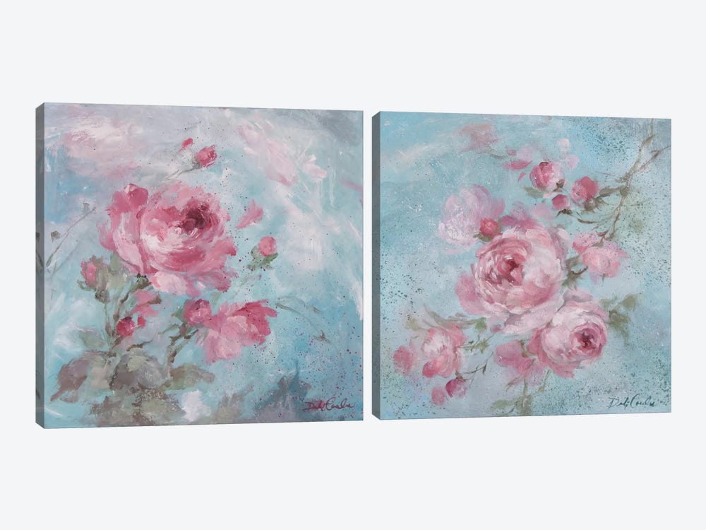 Winter Rose Diptych by Debi Coules 2-piece Canvas Art