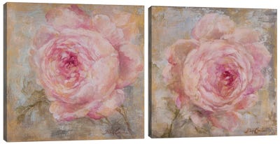 Rose Gold Diptych Canvas Art Print - Art Sets | Triptych & Diptych Wall Art