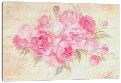 Peonies Passion Canvas Art Print - Rose Art