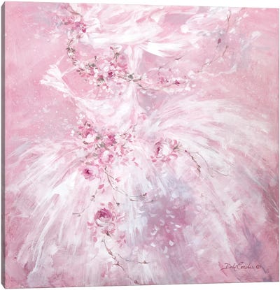 Pink Dreams Canvas Art Print - Black & Pink Art