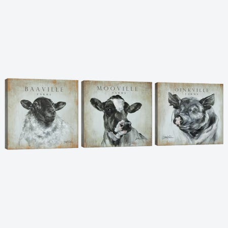 Farms Triptych Canvas Print Set #DEB3HSET001} by Debi Coules Canvas Art Print