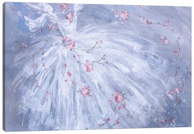 Dance De Fleurs Canvas Art Print - Dress & Gown Art