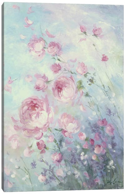 Dancing Petals Canvas Art Print - Debi Coules Florals