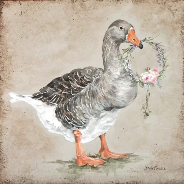 Shabby Chic Décor: Goose With Wreath by Debi Coules