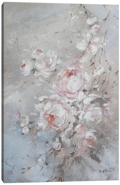 Blush Rose Canvas Art Print - French Country Décor