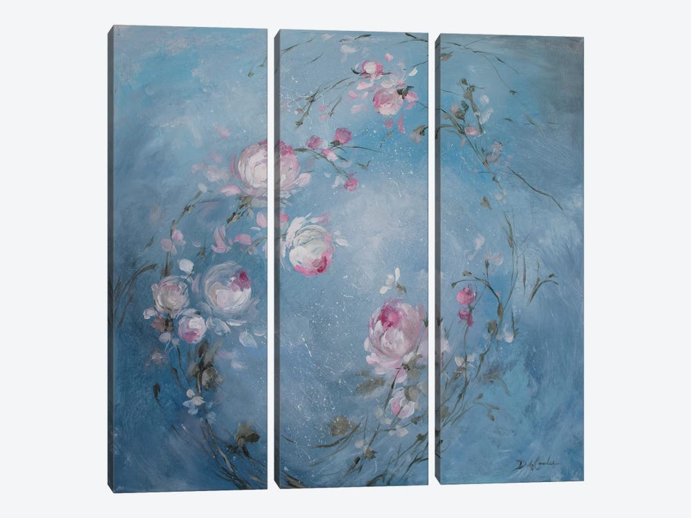 Moonlight Rose by Debi Coules 3-piece Canvas Print