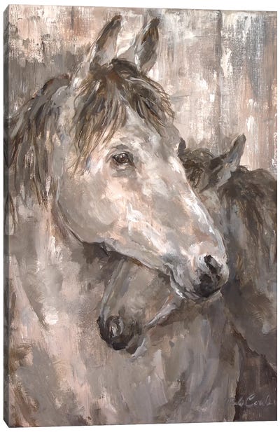 Tender Farmhouse Horse Canvas Art Print - Modern Farmhouse Décor