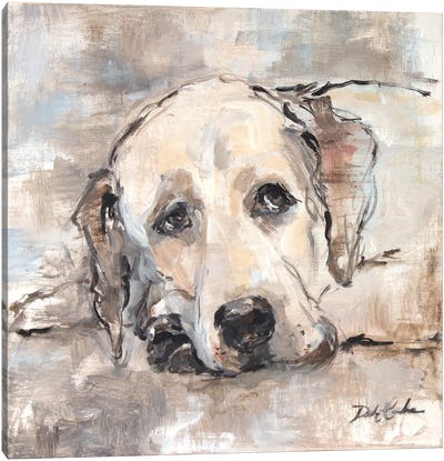 Lazy Daze Canvas Art Print - Labrador Retriever Art