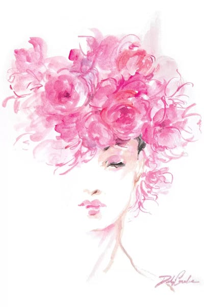 Fashion Illustrations: Lady In Pink by Debi Coules