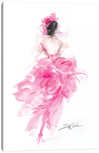 Parisian Pink  Canvas Art Print - Dress & Gown Art