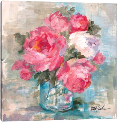 Summer Roses I Canvas Art Print - Shabby Chic Décor