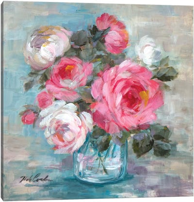 Summer Roses II Canvas Art Print - Bouquet Art