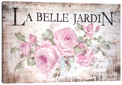 La Belle Jardin Canvas Art Print - Debi Coules Typography