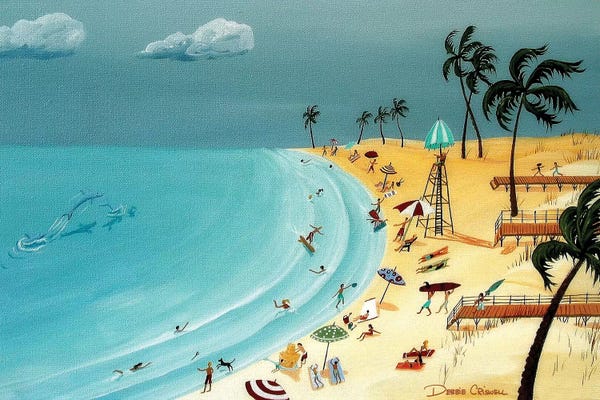 Folk Art: The Gulf Beaches In My Memories by Debbie Criswell